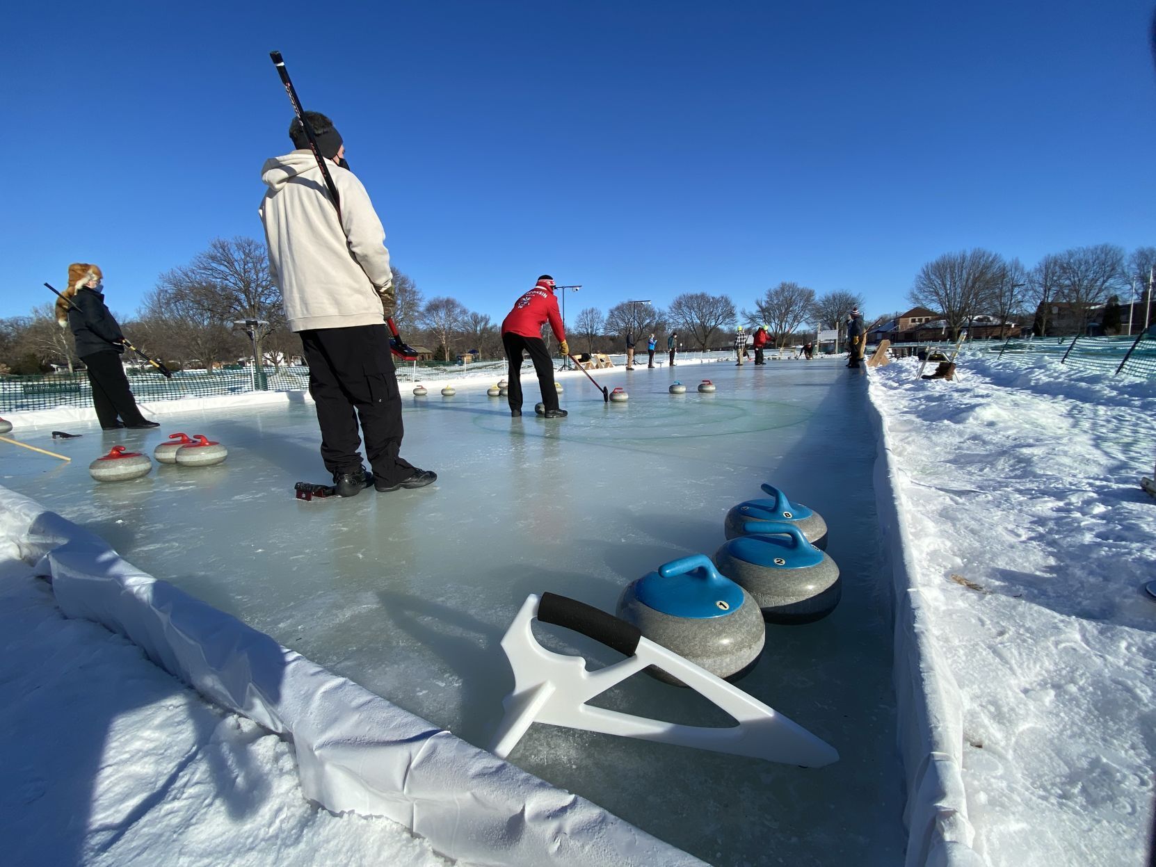 Outdoor Curling in Monona